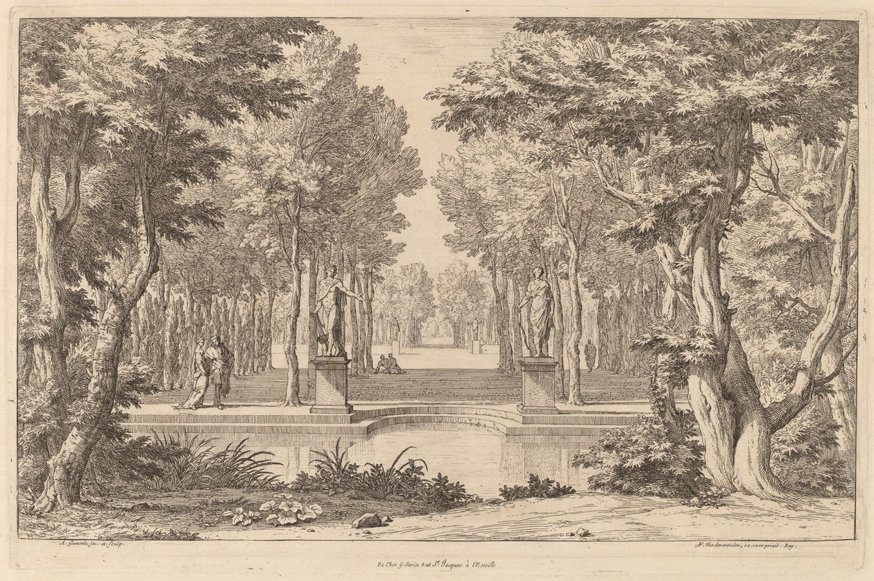 De to statuene av Abraham Genoels II after Adam Frans van der Meulen