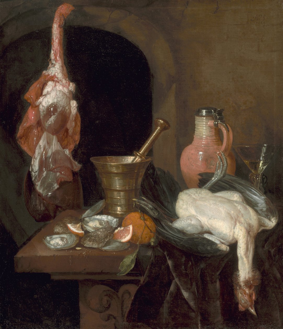 Forberedelser til et måltid, 1664 av Abraham Hendricksz van Beyeren