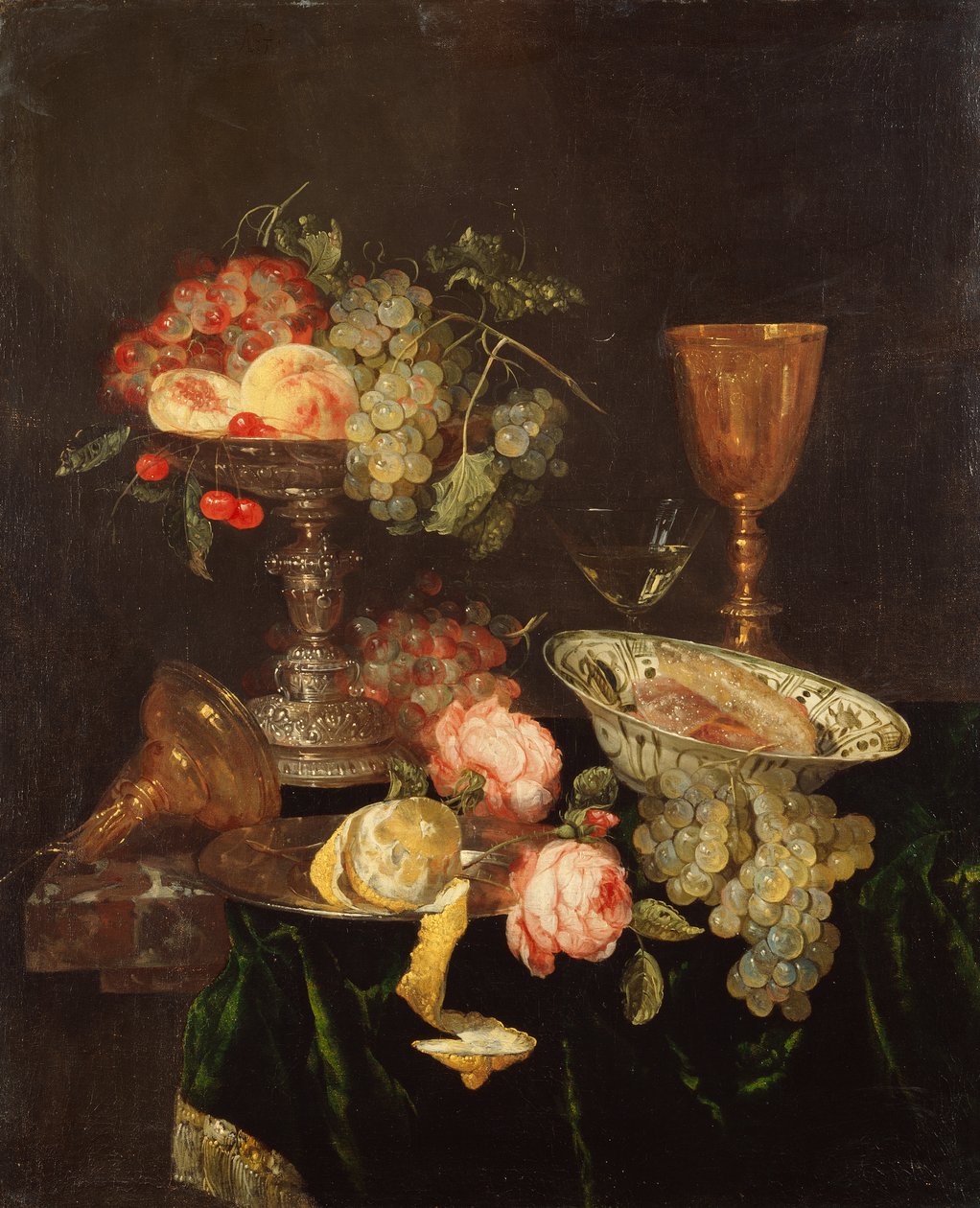 Stilleben (olje på lerret) av Abraham Hendricksz van Beyeren