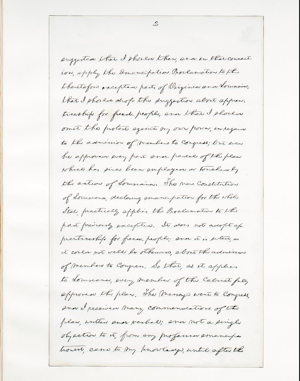 Autografmanuskript av Lincolns siste tale som president, levert i Washinton, D.C., fra vinduet i Det hvite hus om kvelden 11. april 1865 av Abraham Lincoln
