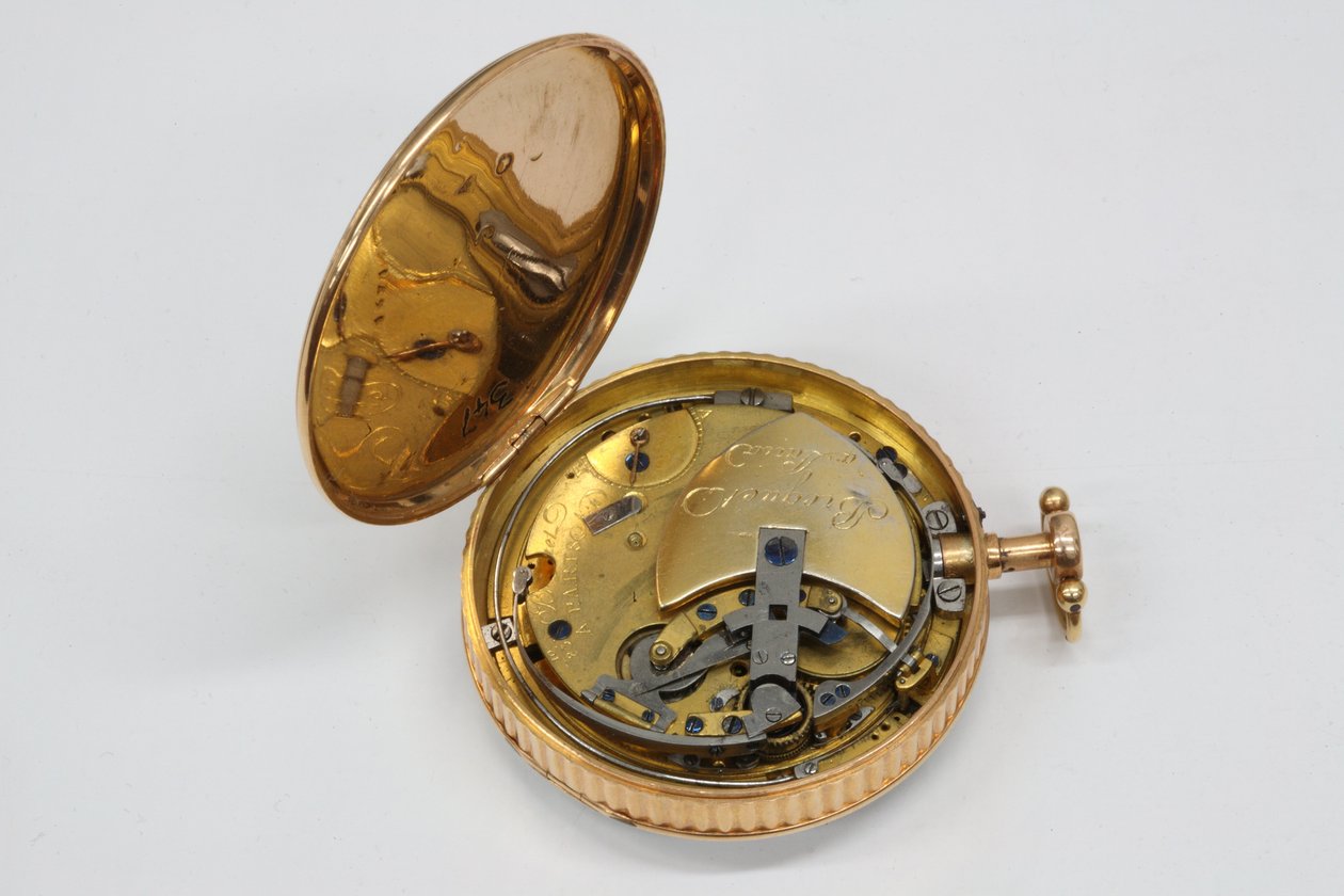 Baksiden av Perpetuelle-klokken, 1783 (gullkasse) av Abraham Louis Breguet