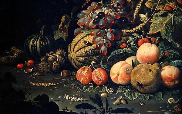 Frukt (olje på lerret) (detalj av 278970) av Abraham Mignon