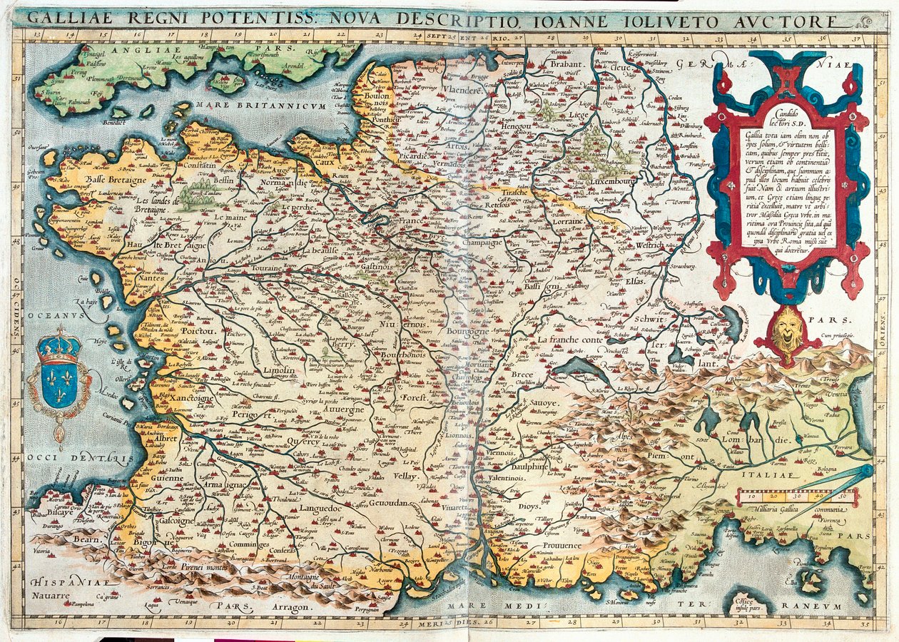 Frankrike av Abraham Ortelius