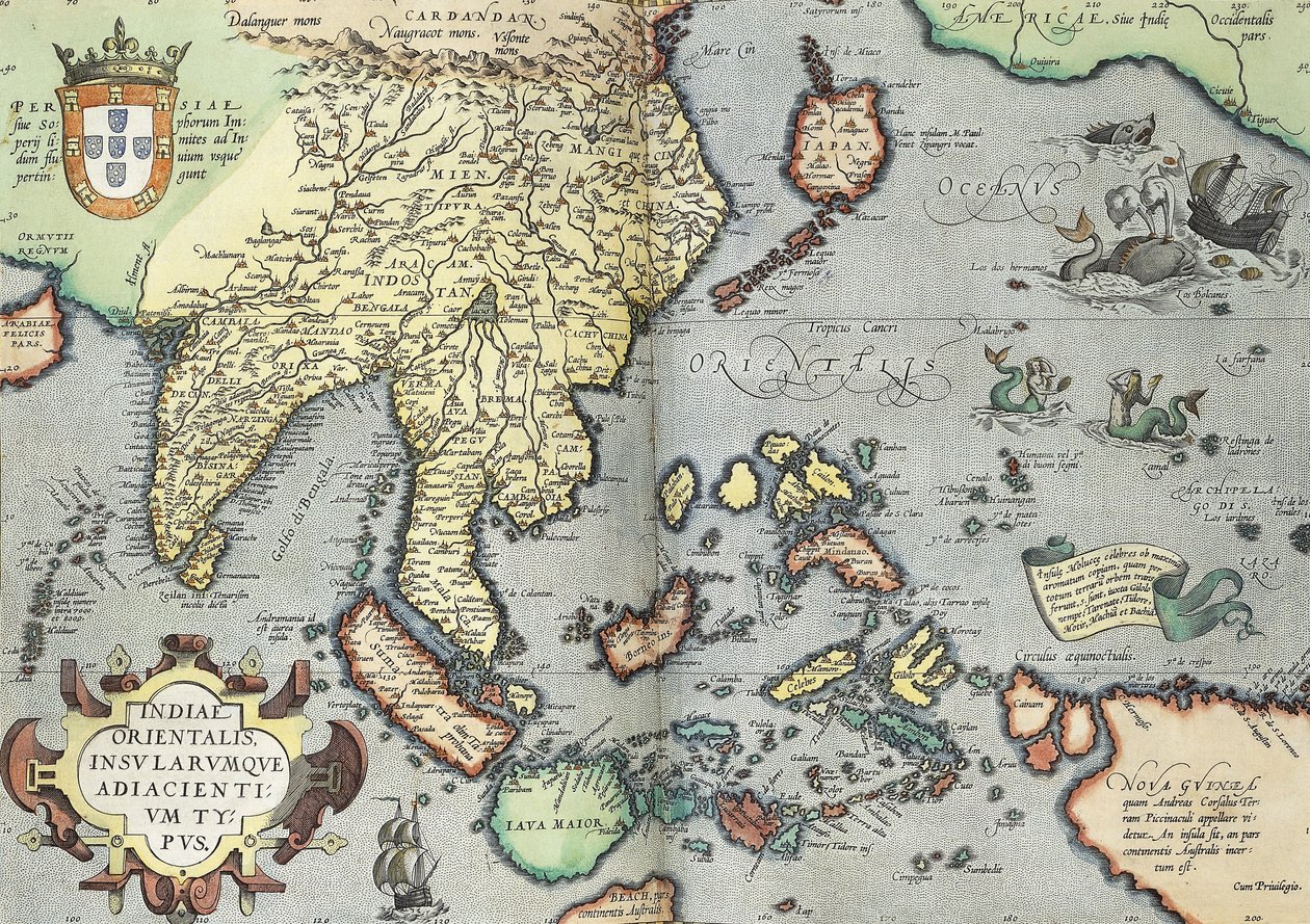India, 1592 av Abraham Ortelius