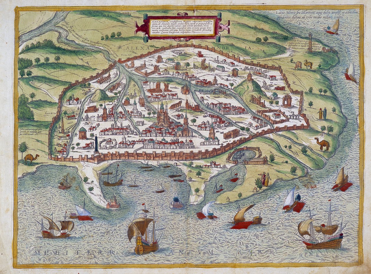 Kart over Alexandria - av Abraham Ortelius, Antwerpen av Abraham Ortelius