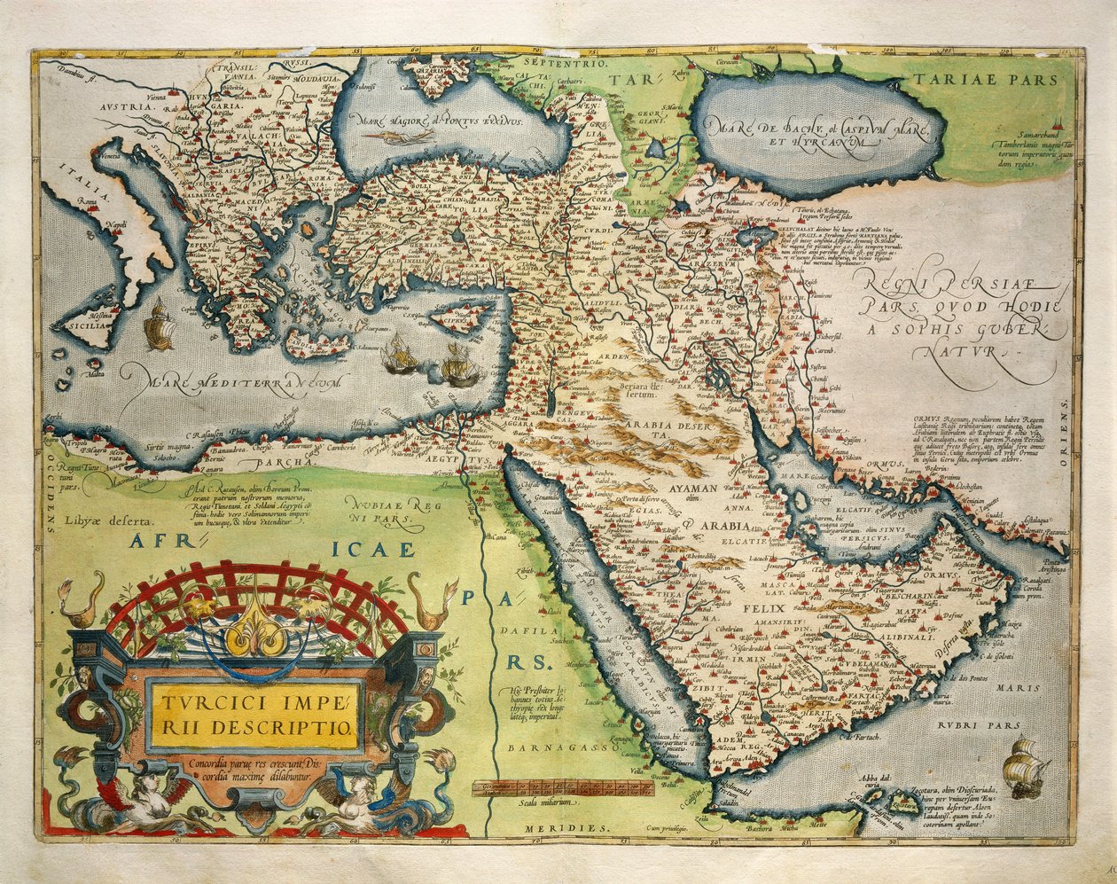 Kart over Tyrkia, fra Theatrum Orbis Terrarum av Abraham Ortelius av Abraham Ortelius