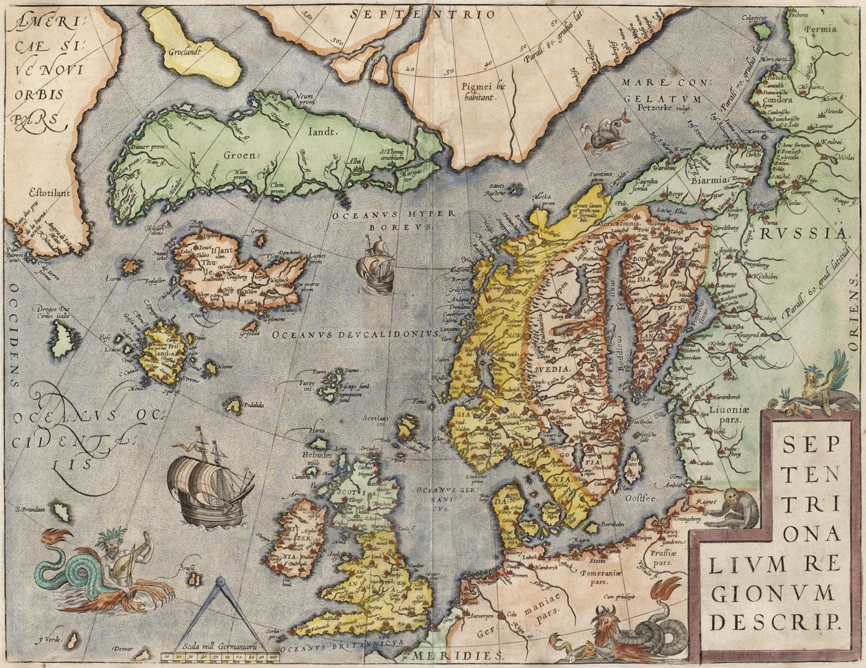 Østersjøen Fra: The Theatre of the World, ca. 1608-1610 av Abraham Ortelius