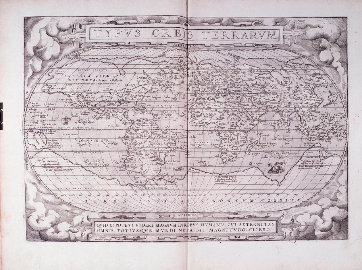 Portrett Portrett Type (gravering av Abraham Ortelius