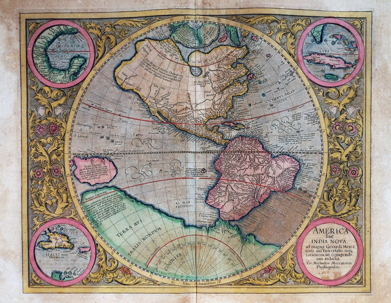 Verdenskart av Abraham Ortelius (1527-1598) av Abraham Ortelius