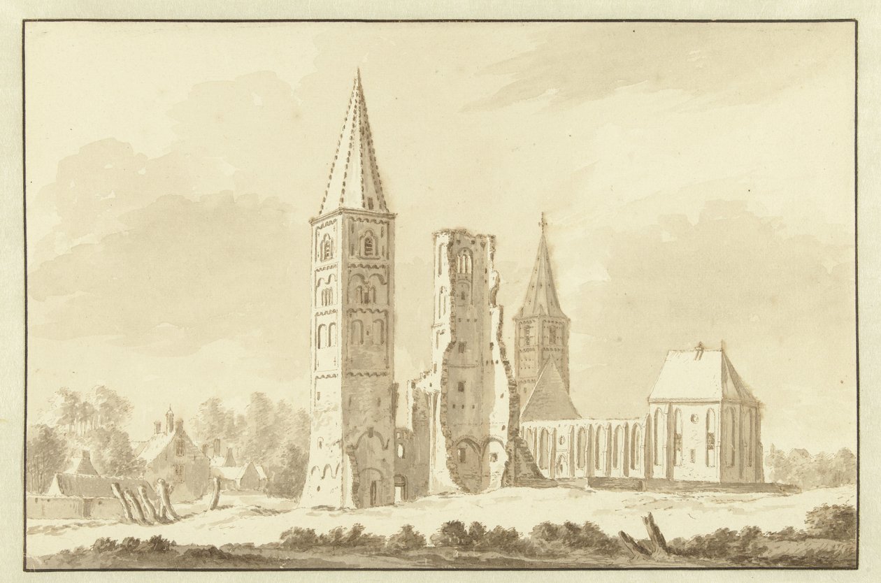 Egmond Abbey av Abraham Rademaker