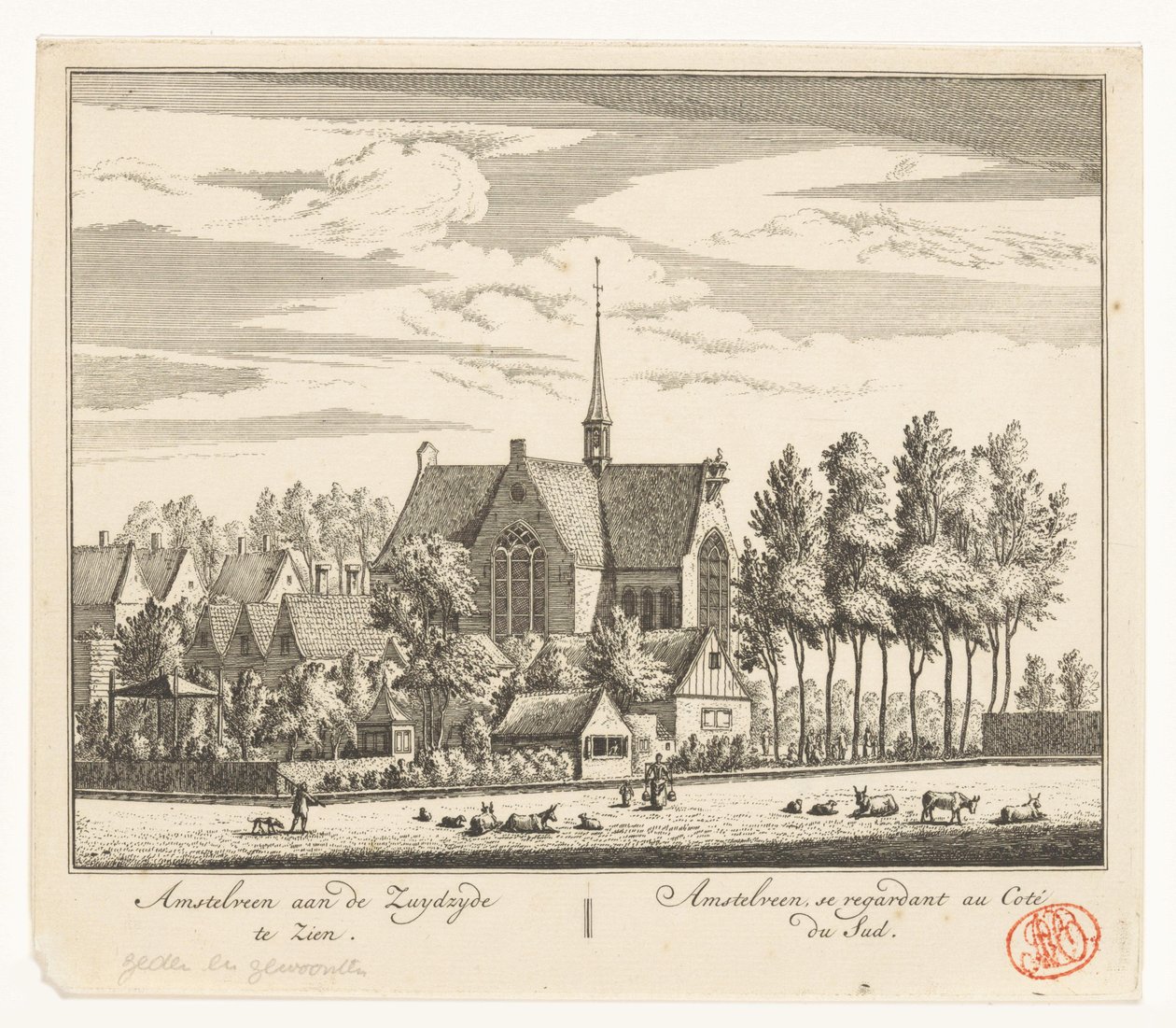 Utsikt over Amstelveen av Abraham Rademaker