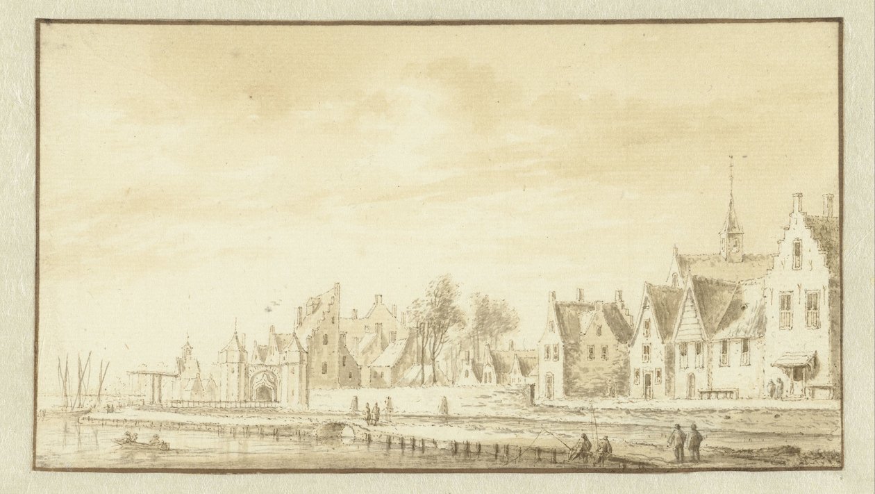 Utsikt over Montfoort av Abraham Rademaker
