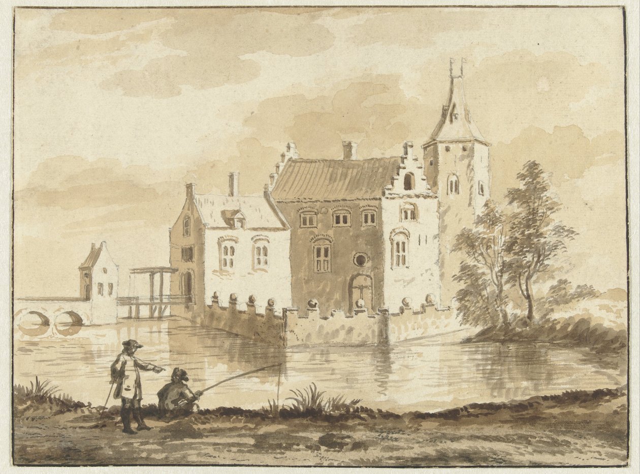 Munniekenhof-huset nær landsbyen Grijpskerk i Walcheren av Abraham Rademaker