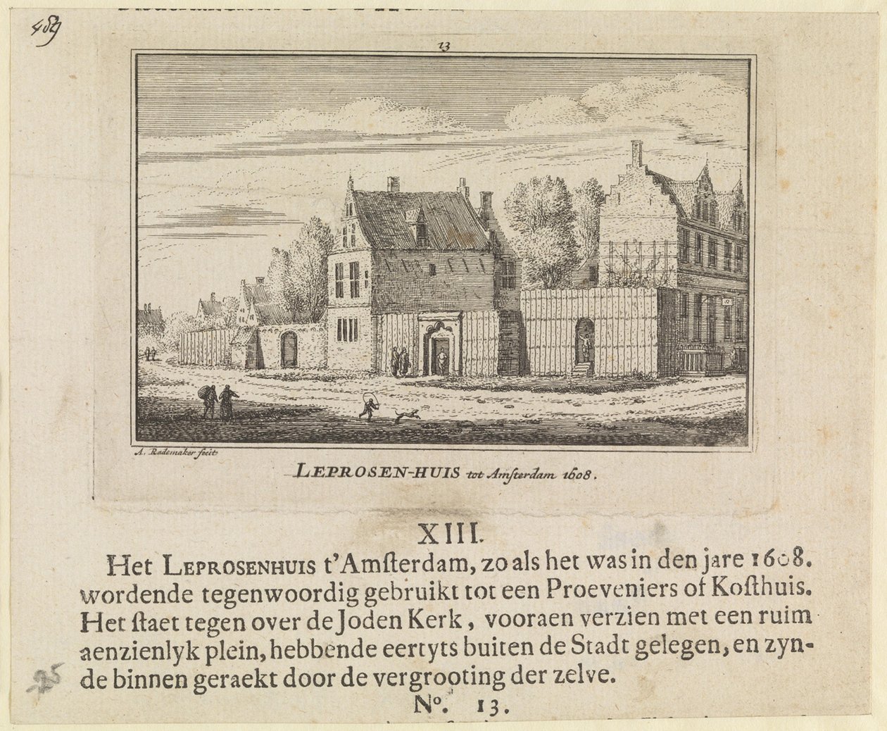 Spedalskhuset i Amsterdam, 1608 av Abraham Rademaker