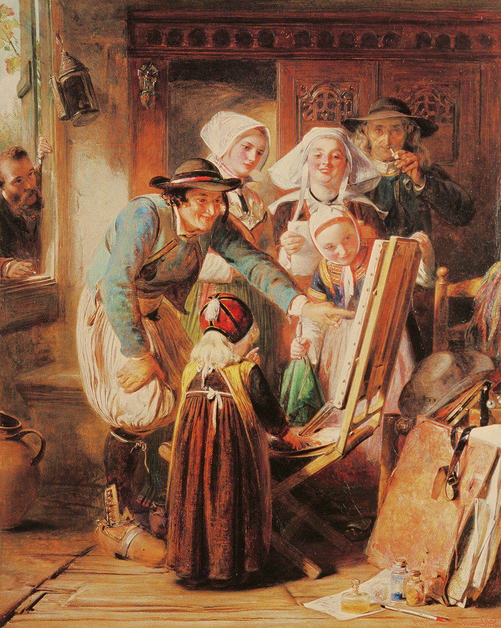 Kunstkritikere i Bretagne, 1860 av Abraham Solomon