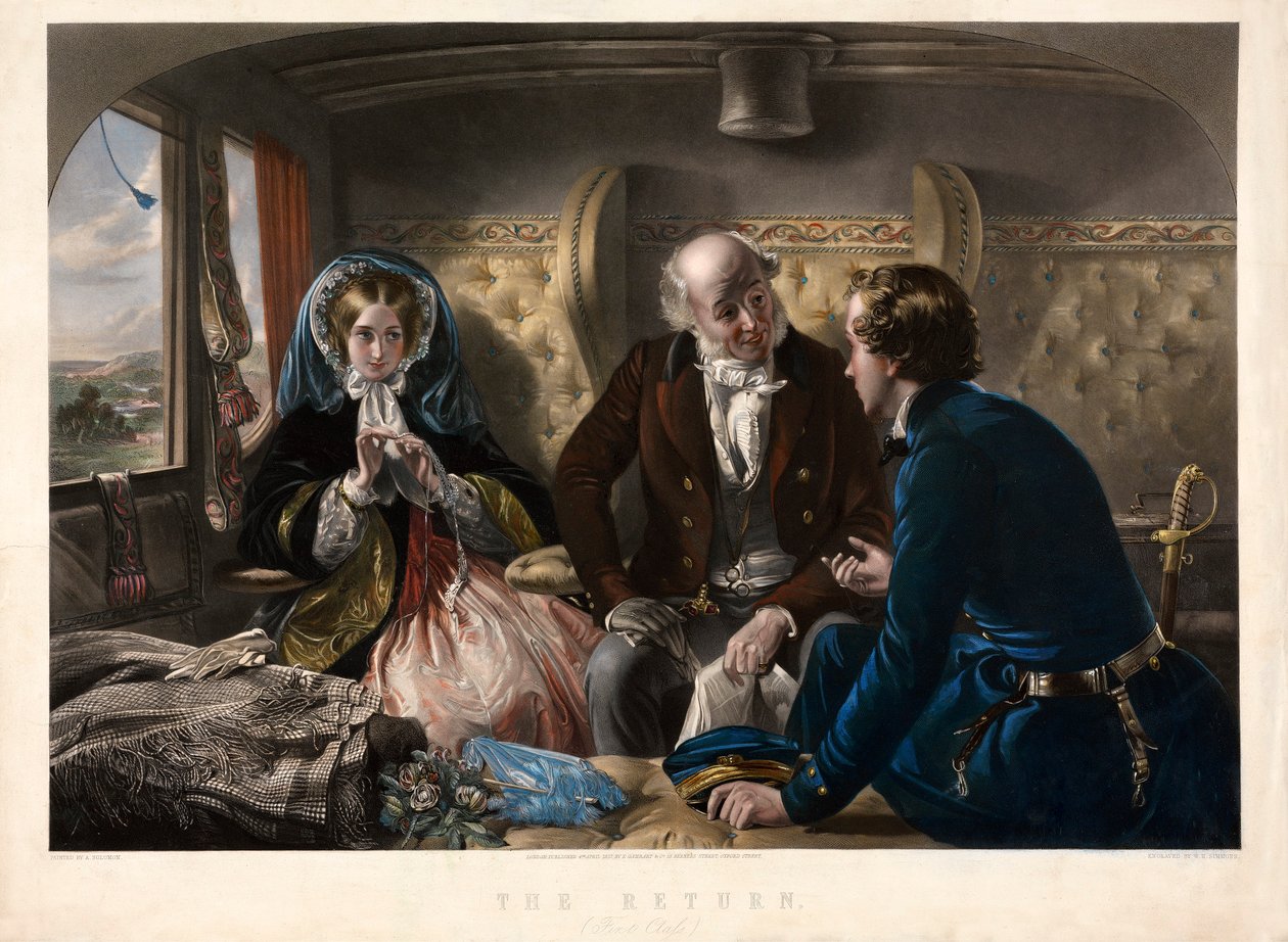 The Return First Class, pub. 1857. av Abraham Solomon