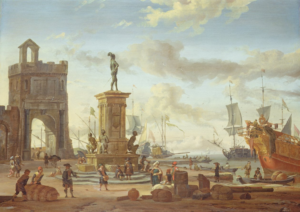 Havnen i Livorno av Abraham Storck