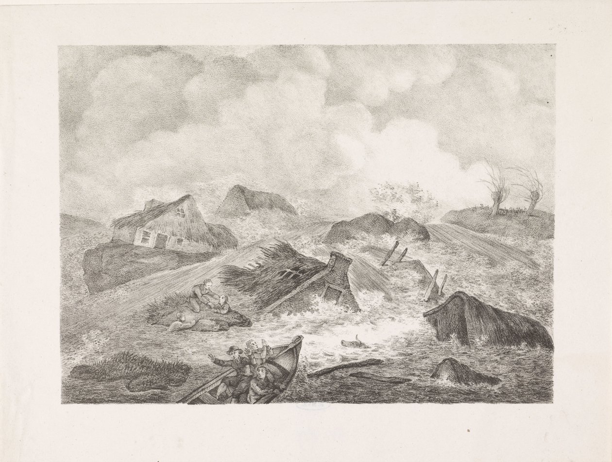 Gjennombrudd av Kamperdijk, 1825 av Abraham Vinkeles