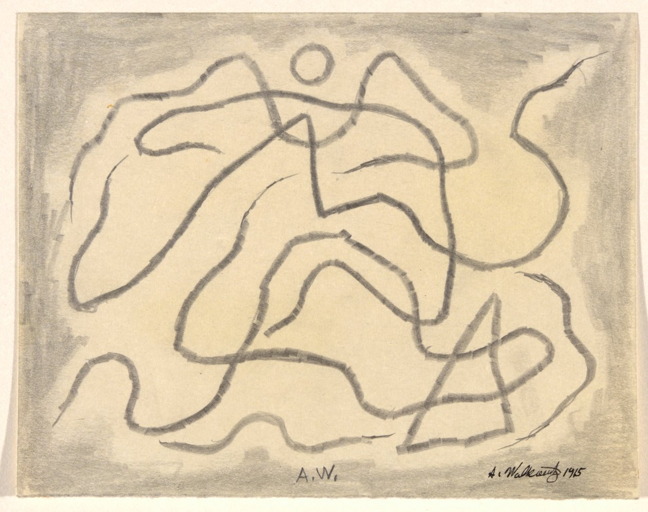 Rytmiske linjer (abstraksjon) av Abraham Walkowitz