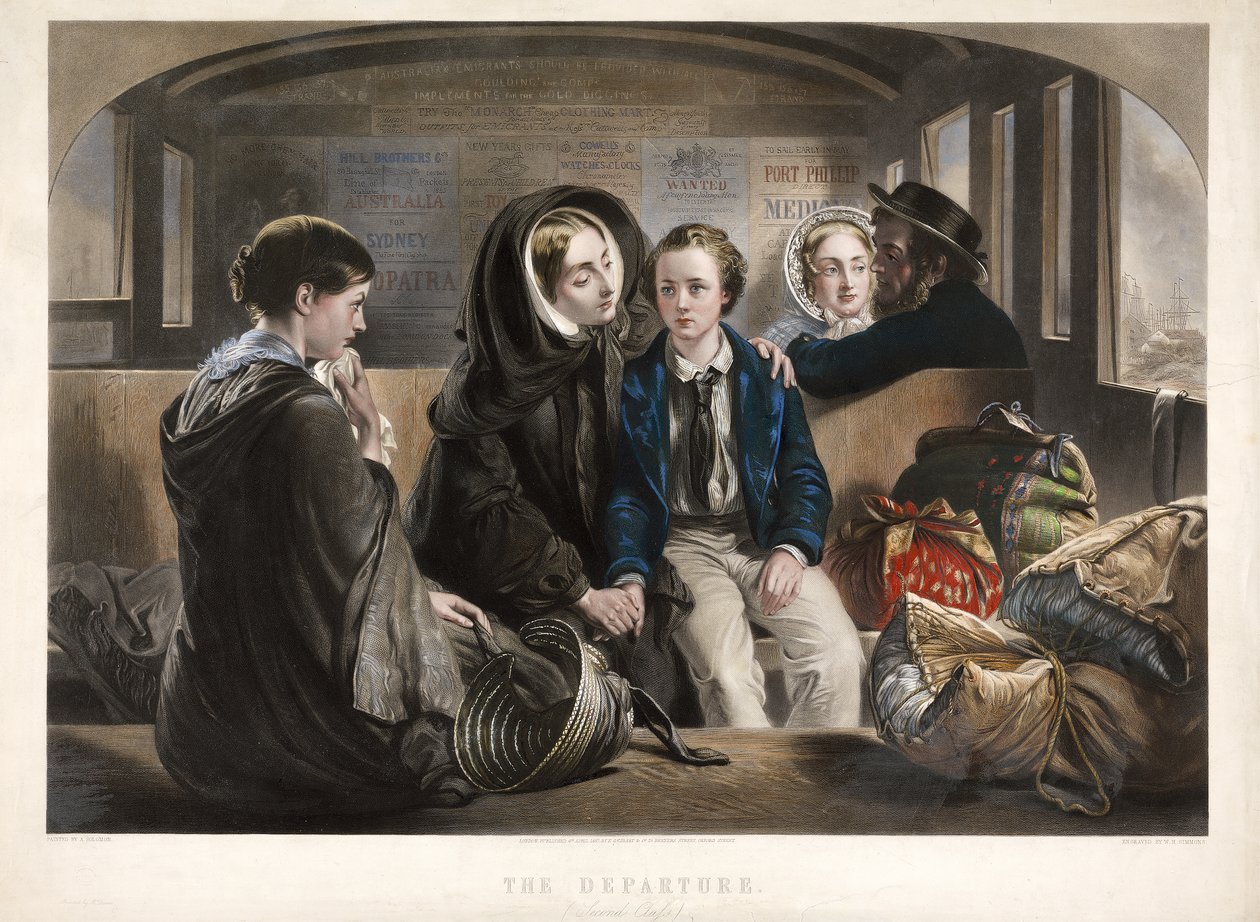 The Departure (andre klasse), pub. 1857 av Abraham after Solomon