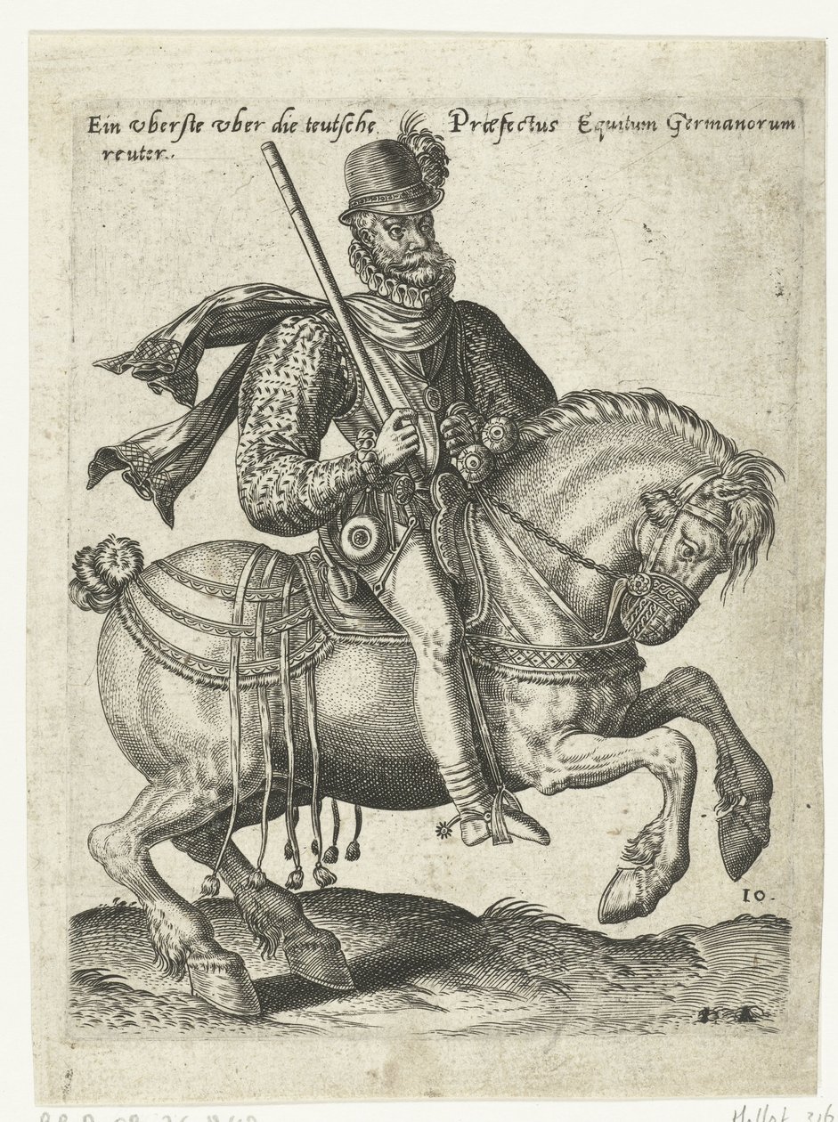 Tysk ryttersjef av Abraham de Bruyn (attributed to)