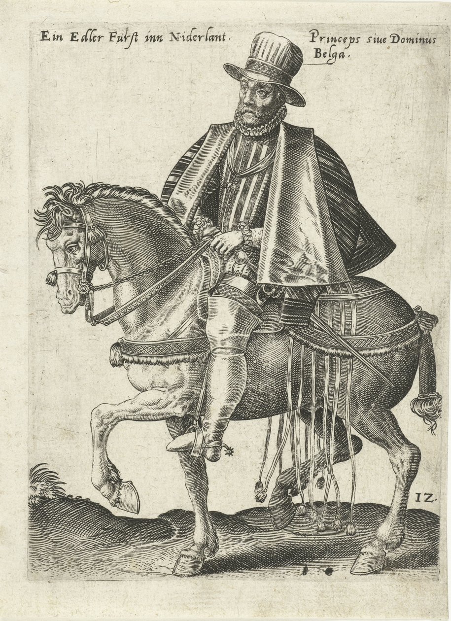 Nederlandsk prins til hest av Abraham de Bruyn (attributed to)
