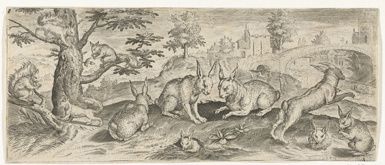 Ekorn og kaniner Dyr (serietittel) av Abraham de Bruyn (possibly)