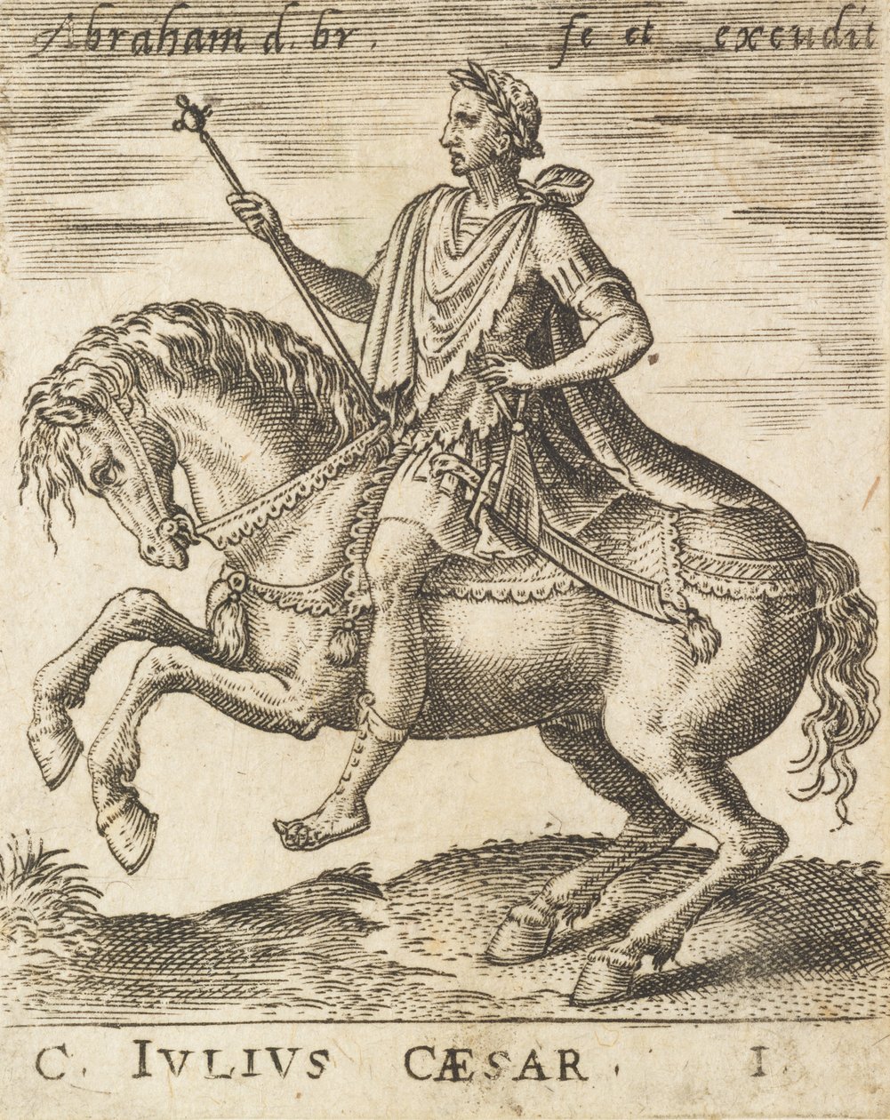 C. Julius Caesar fra Twelve Caesars on Horseback, c1565-1587. av Abraham de Bruyn