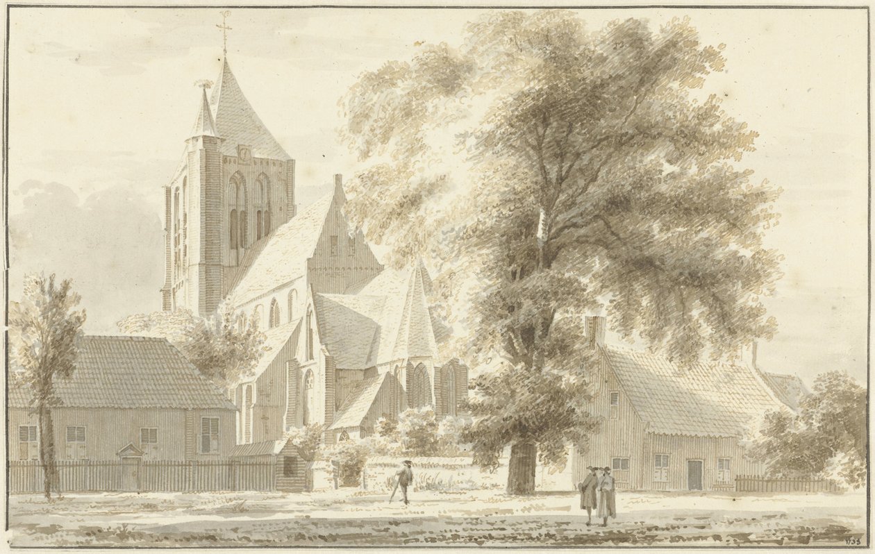 Geffen kirke av Abraham de Haen (II) (attributed to)
