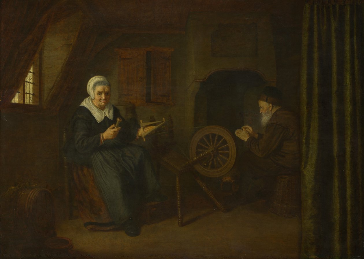 Tobit og Anna, ca. 16571658 av Abraham de Pape