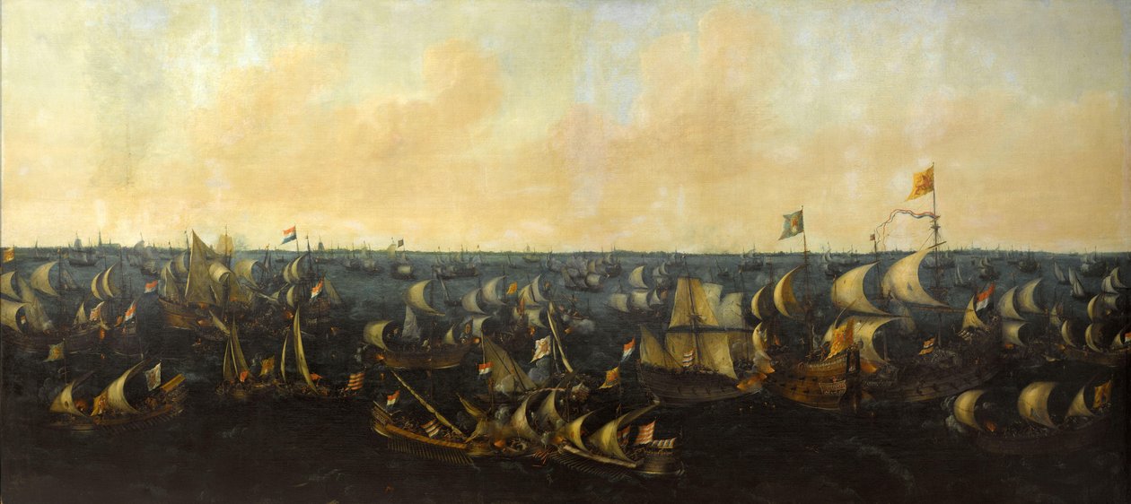 Slaget ved Zuider Zee, 6. oktober 1573 av Abraham de Verwer