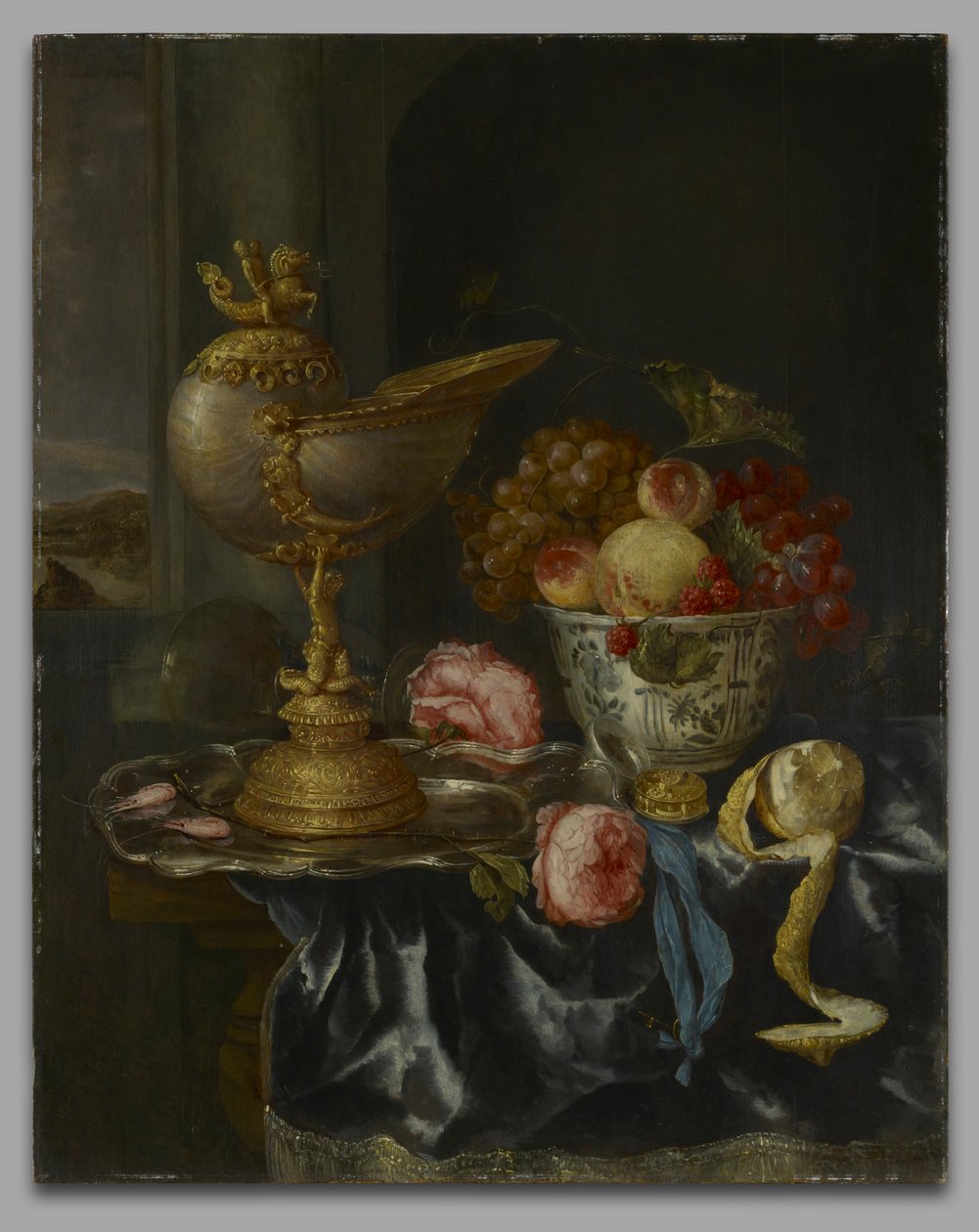 Bankett stilleben med Nautilus Cup av Abraham van Beyeren