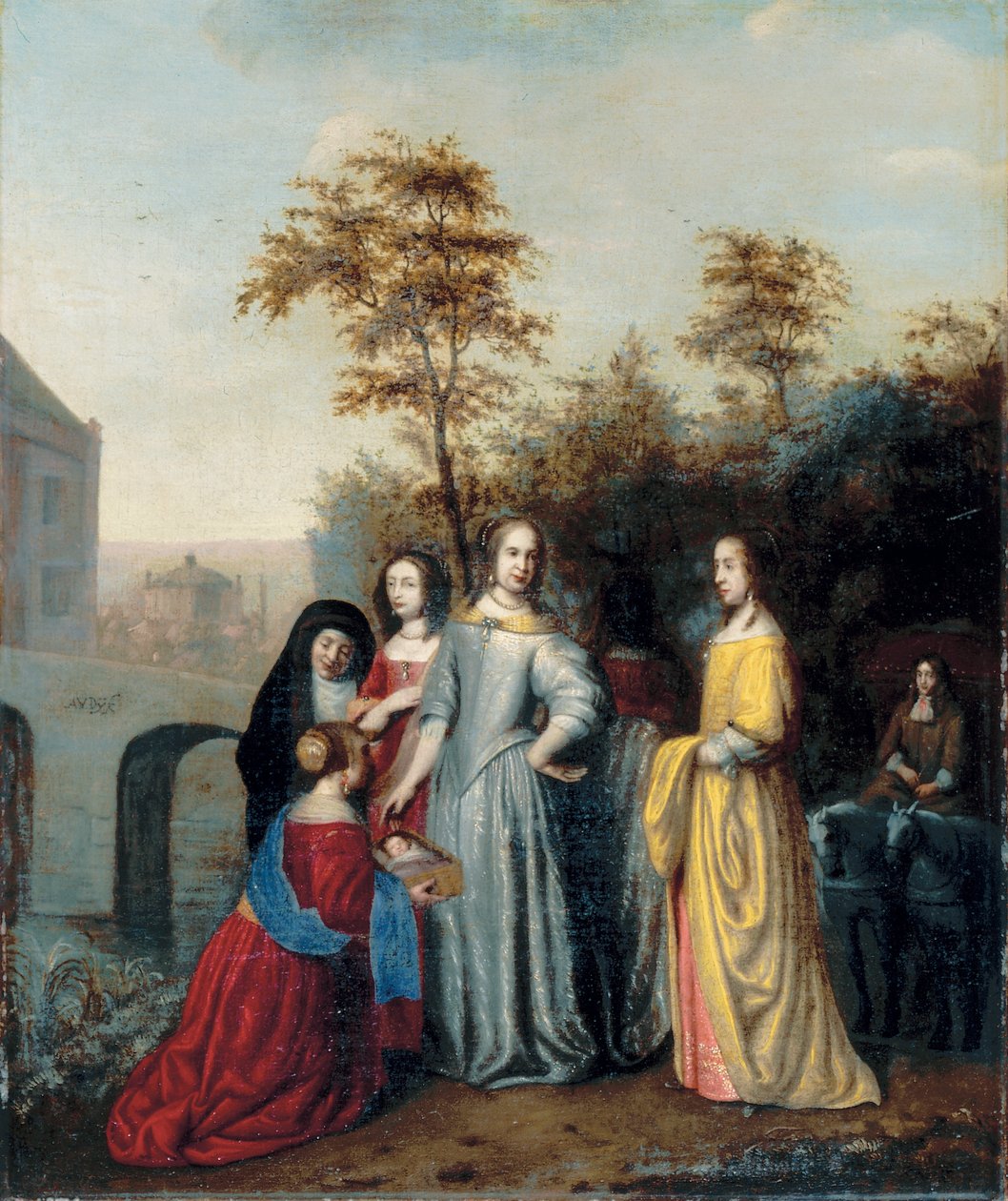Funn av Moses (olje på lerret) av Abraham van Dyck