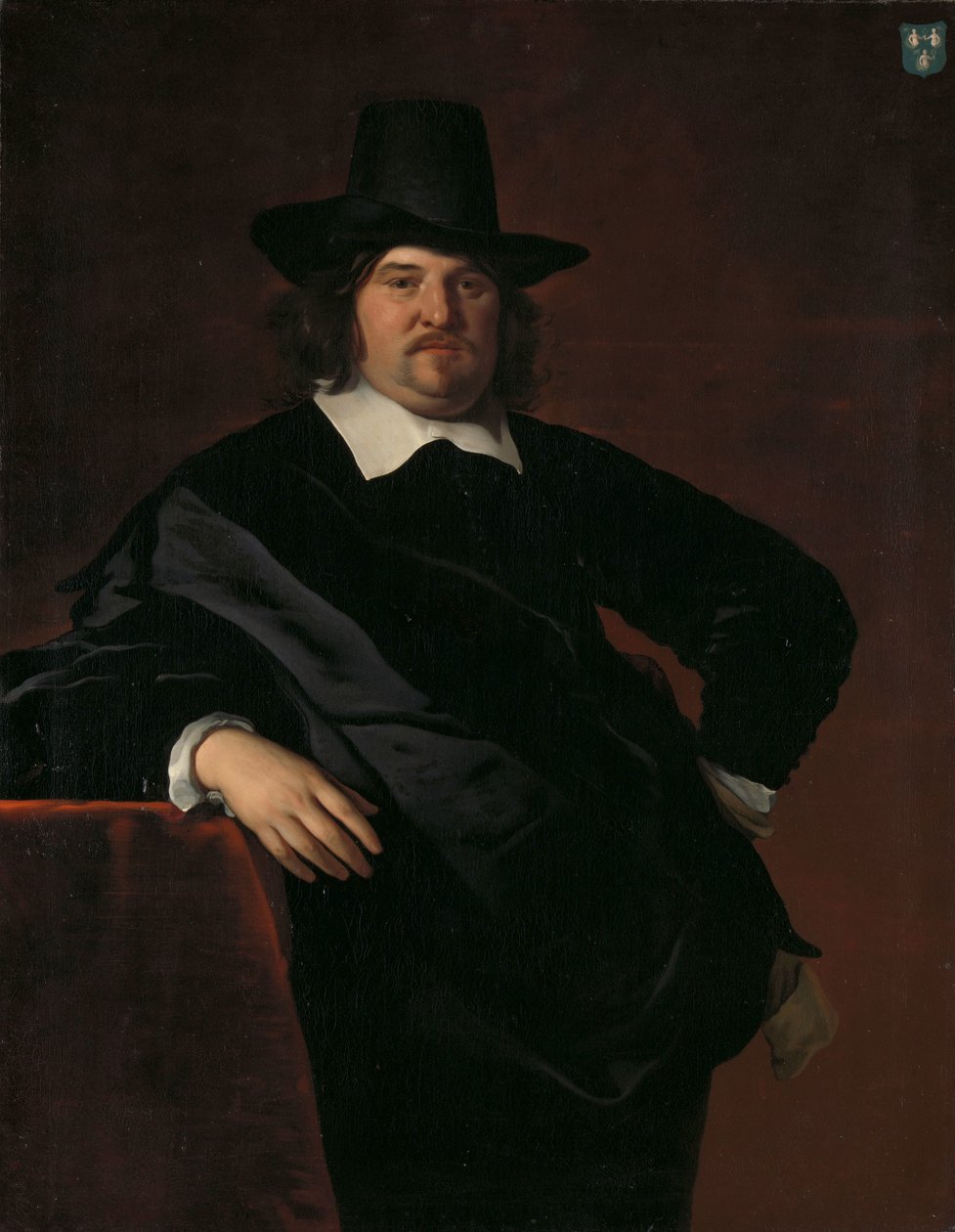 Abraham de Visscher (1605-67). Amsterdam-kjøpmann og direktør for det nederlandske vestindiske kompani av Abraham van den Tempel (attributed to)