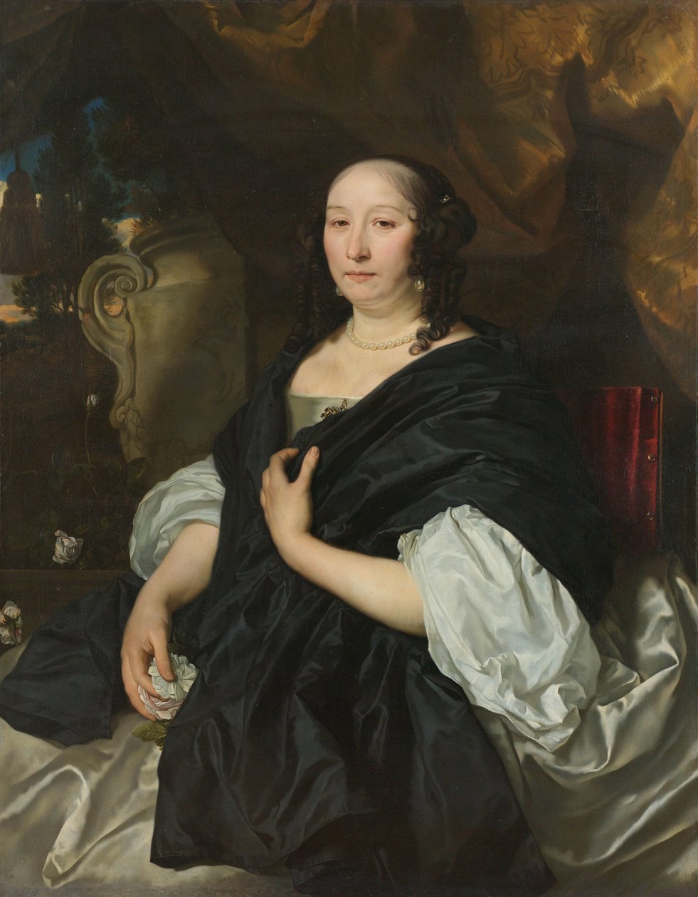 Portrett av Catharina van der Voort Catherine van der Voort (1622-74). Andre kone til Pieter de la Court av Abraham van den Tempel