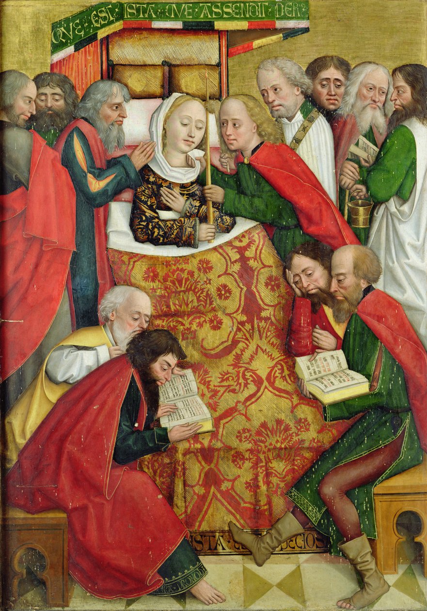 Jomfruens død, fra kuppelalteret, 1499 (tempera på panel) av Absolon Stumme