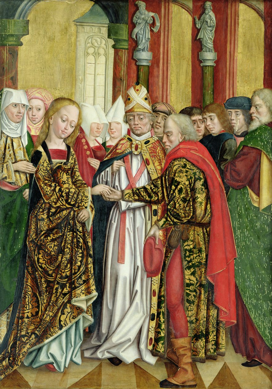 Jomfruens ekteskap, fra kuppelalteret, 1499 (tempera på panel) av Absolon Stumme