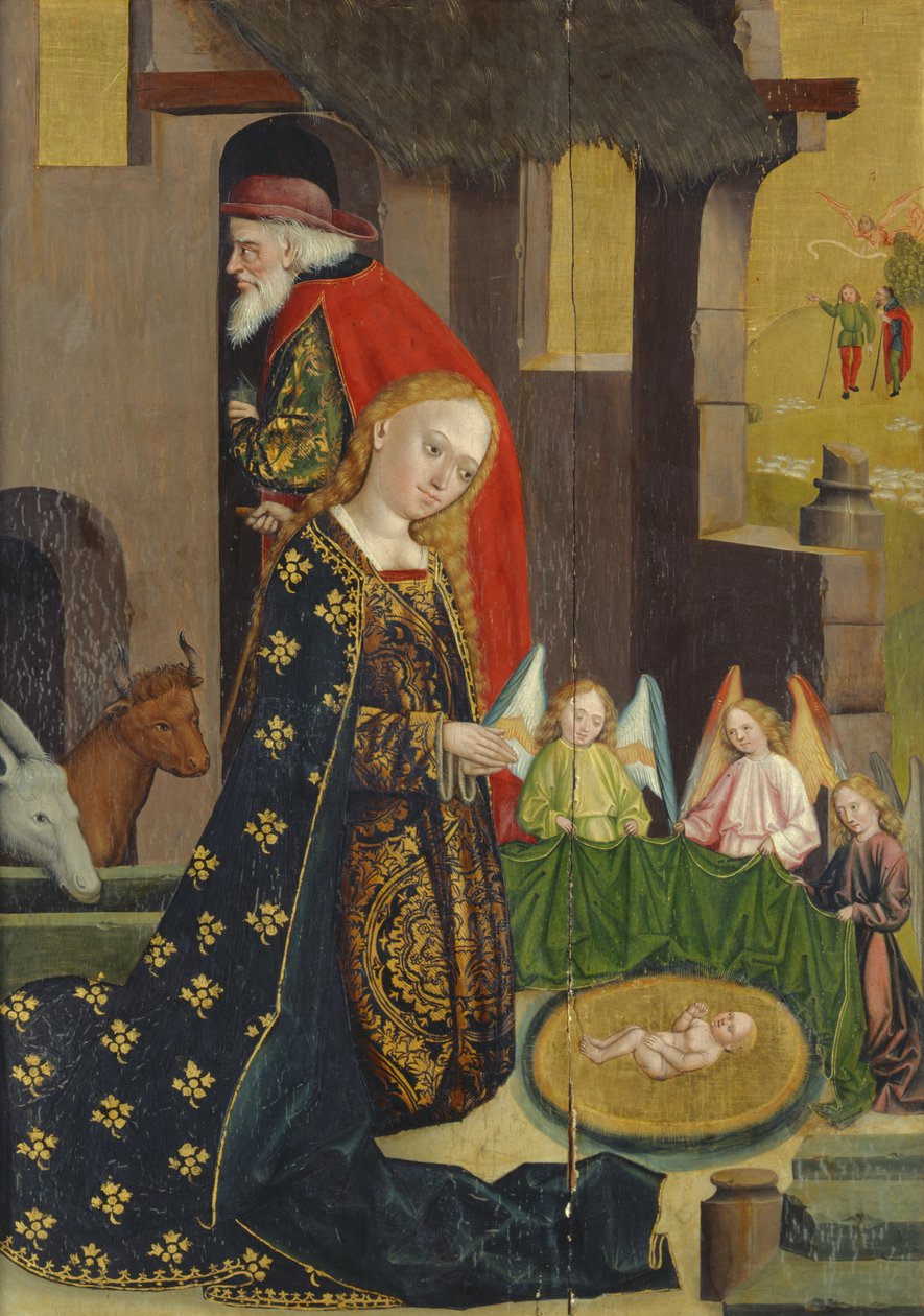 Nativity, fra kuppelalteret, 1499 (tempera på panel) av Absolon Stumme