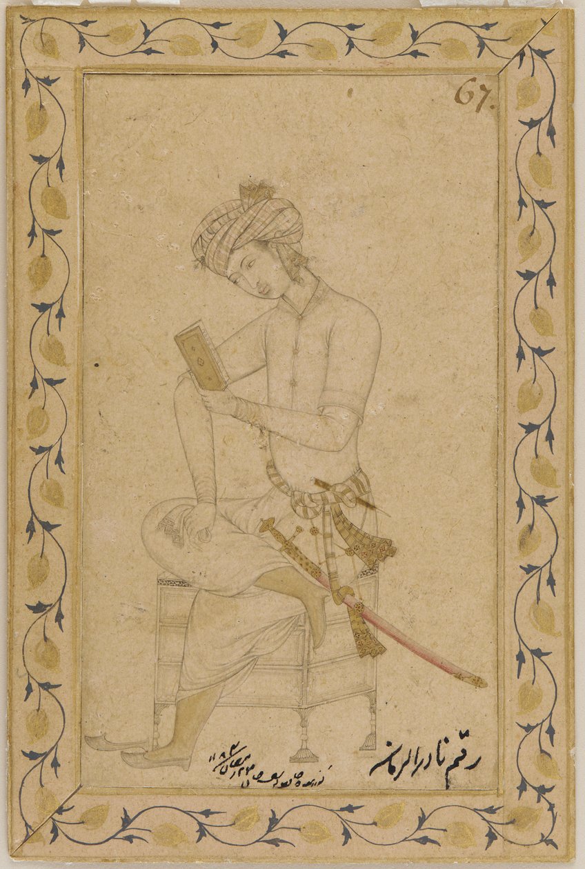 Sittende ungdom, ca. 1600. av Abu al Hasan