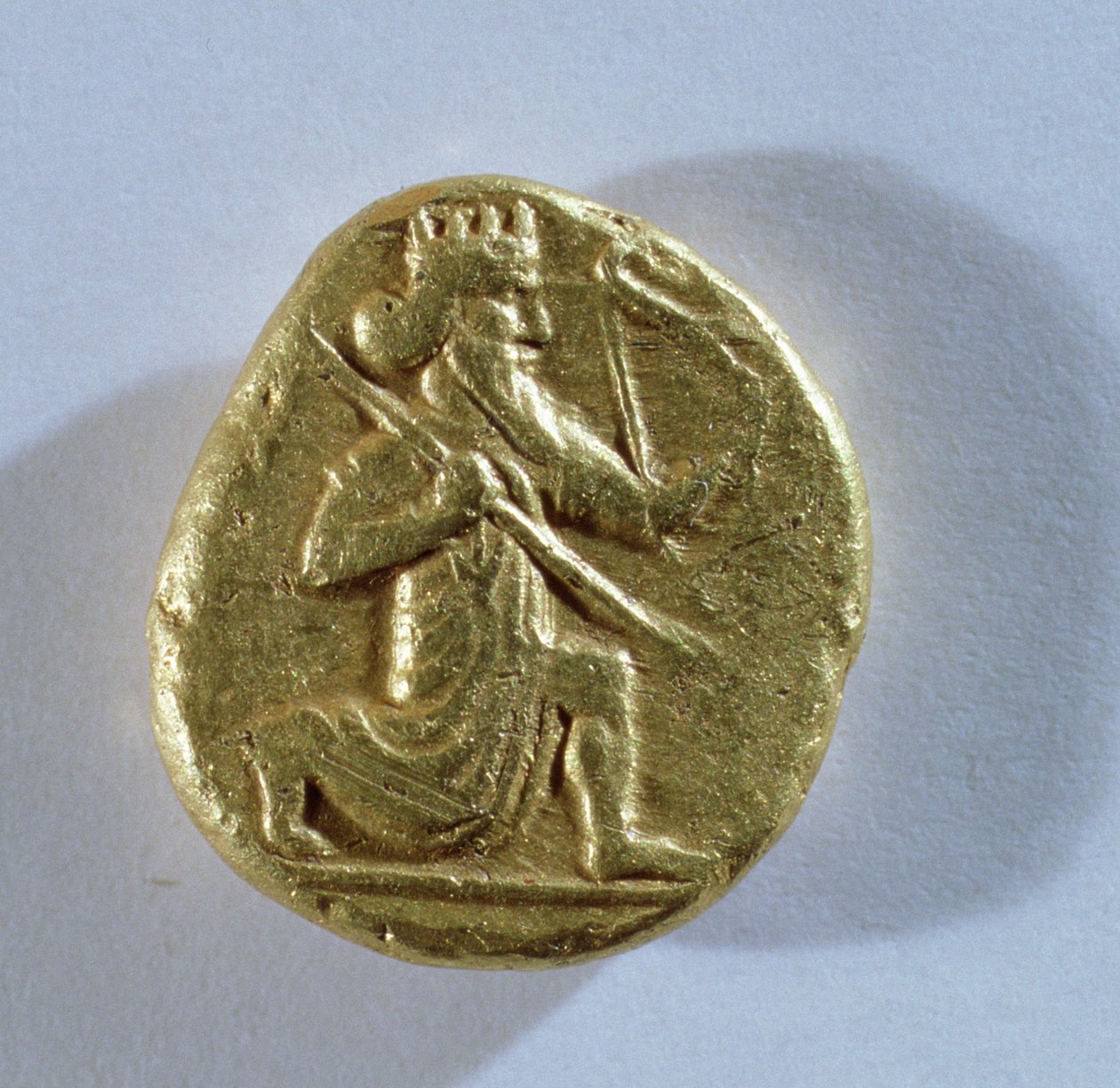 Daric som skildrer Darius som en kongelig bueskytter (gull) (forside) av Achaemenid