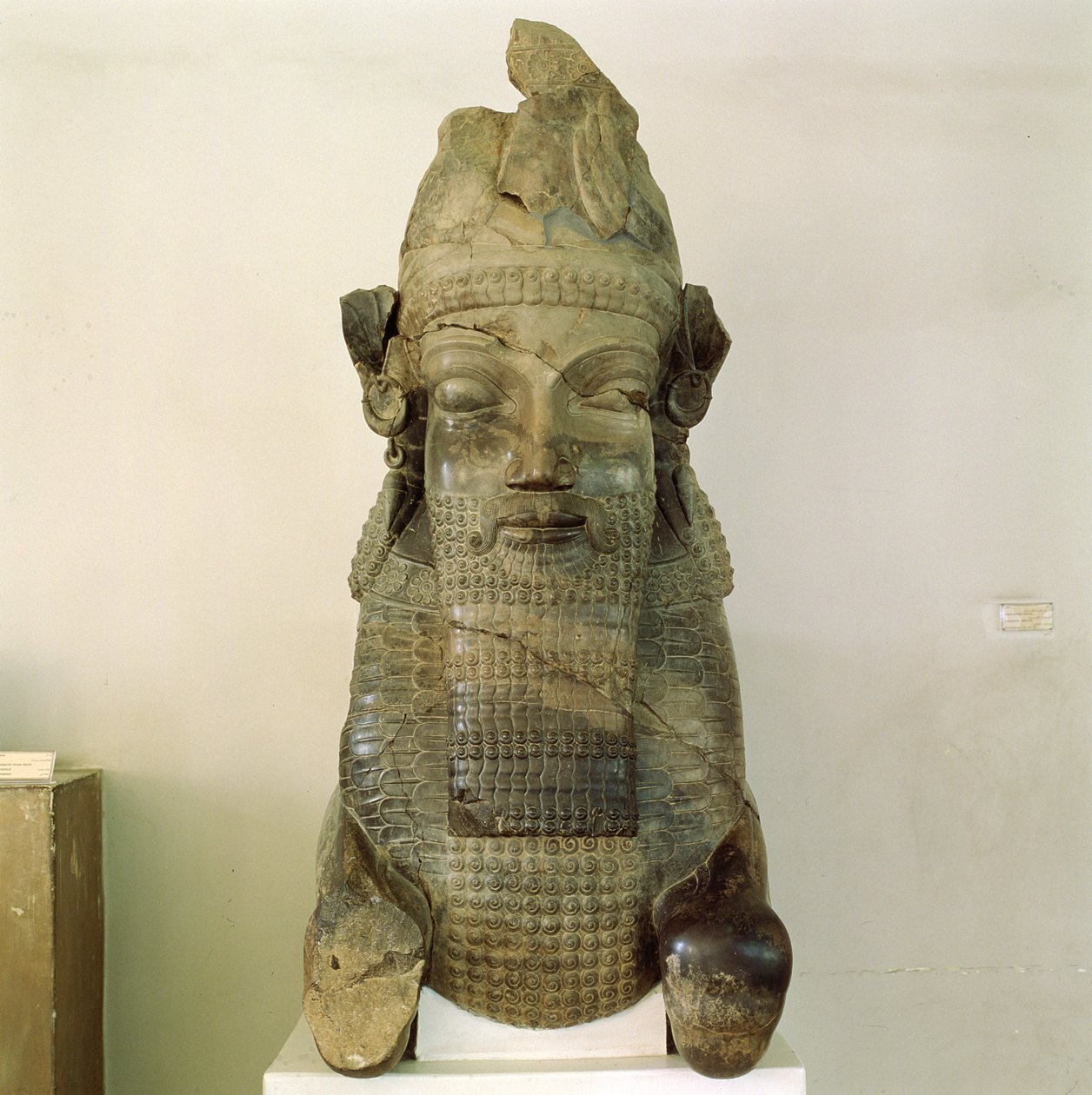 Menneskelig hovedstad, fra Tripylon, Persepolis, Iran, 500–480 f.Kr. av Achaemenid