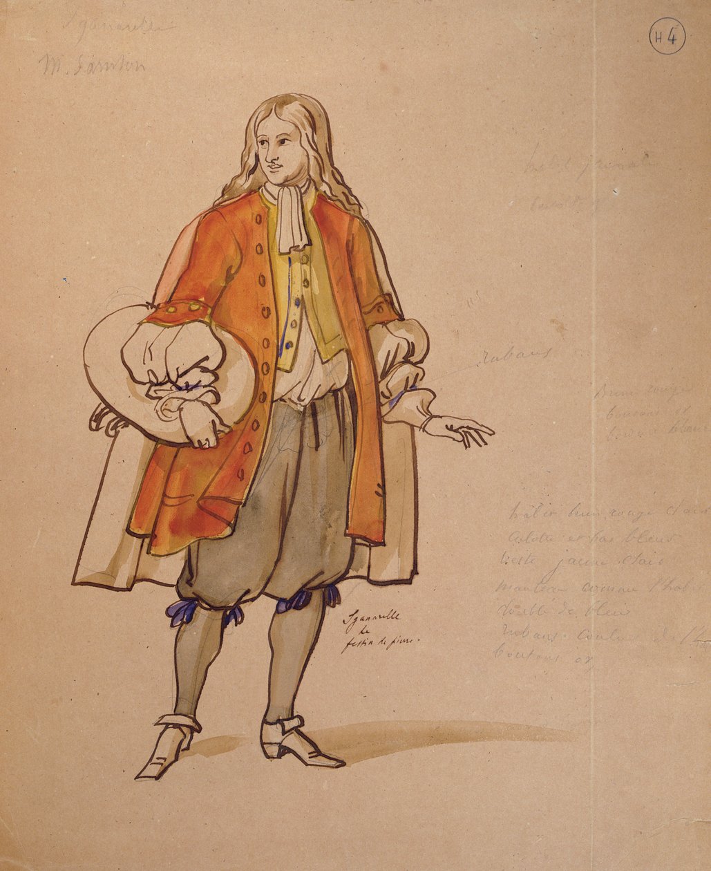 Kostymedesign for en produksjon fra 1847 av 