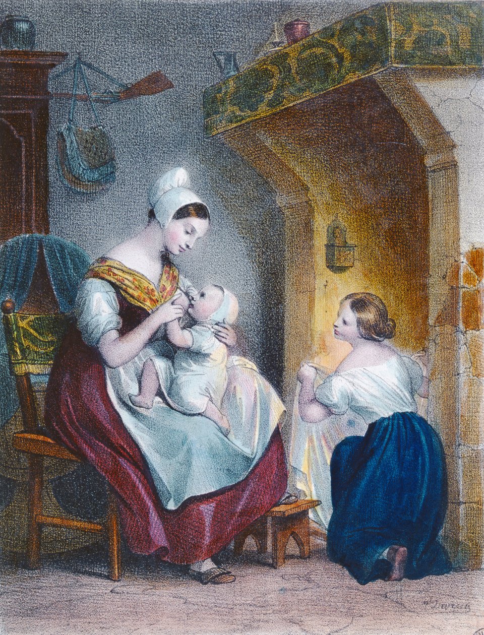 Våtsykepleieren av Achille Devéria