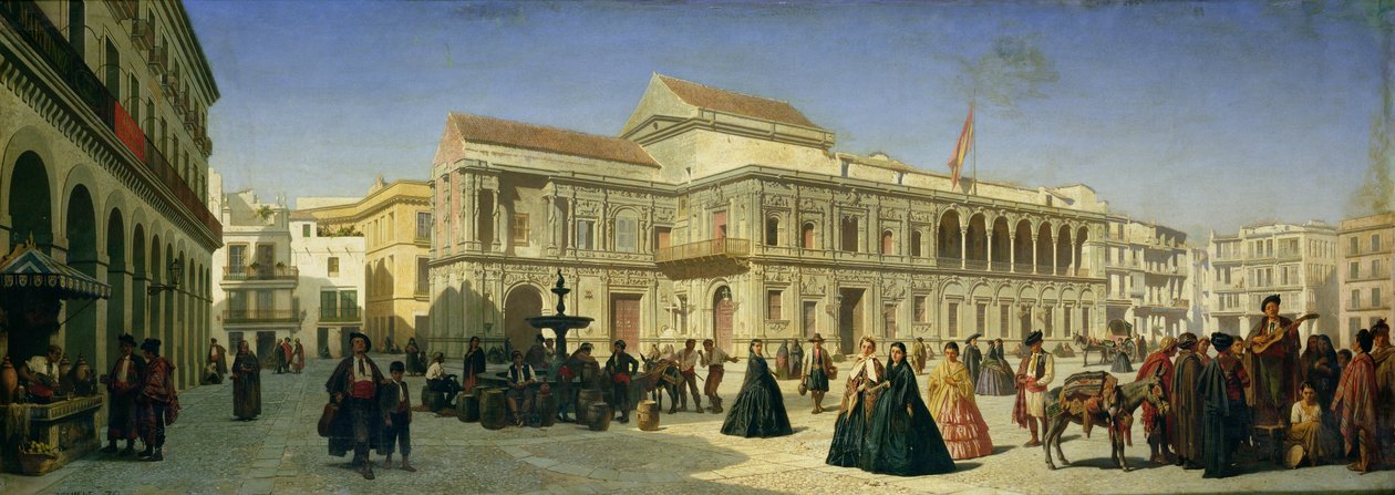 Plaza de San Francisco og Ayuntamiento, Sevilla av Achille Zo