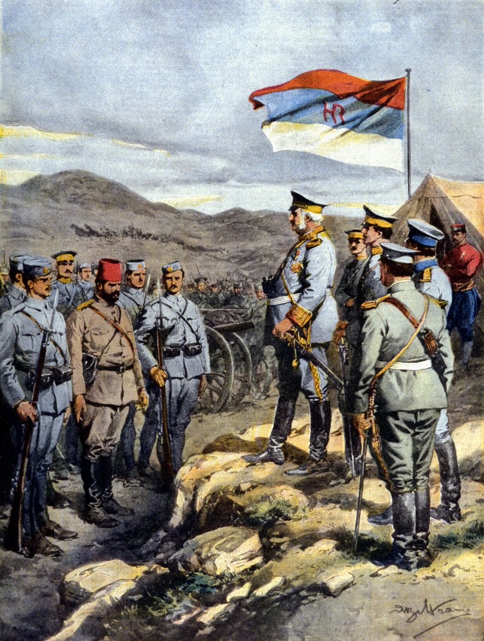 Balkankrigen: Kong Nicholas av Montenegro av Achille Beltrame