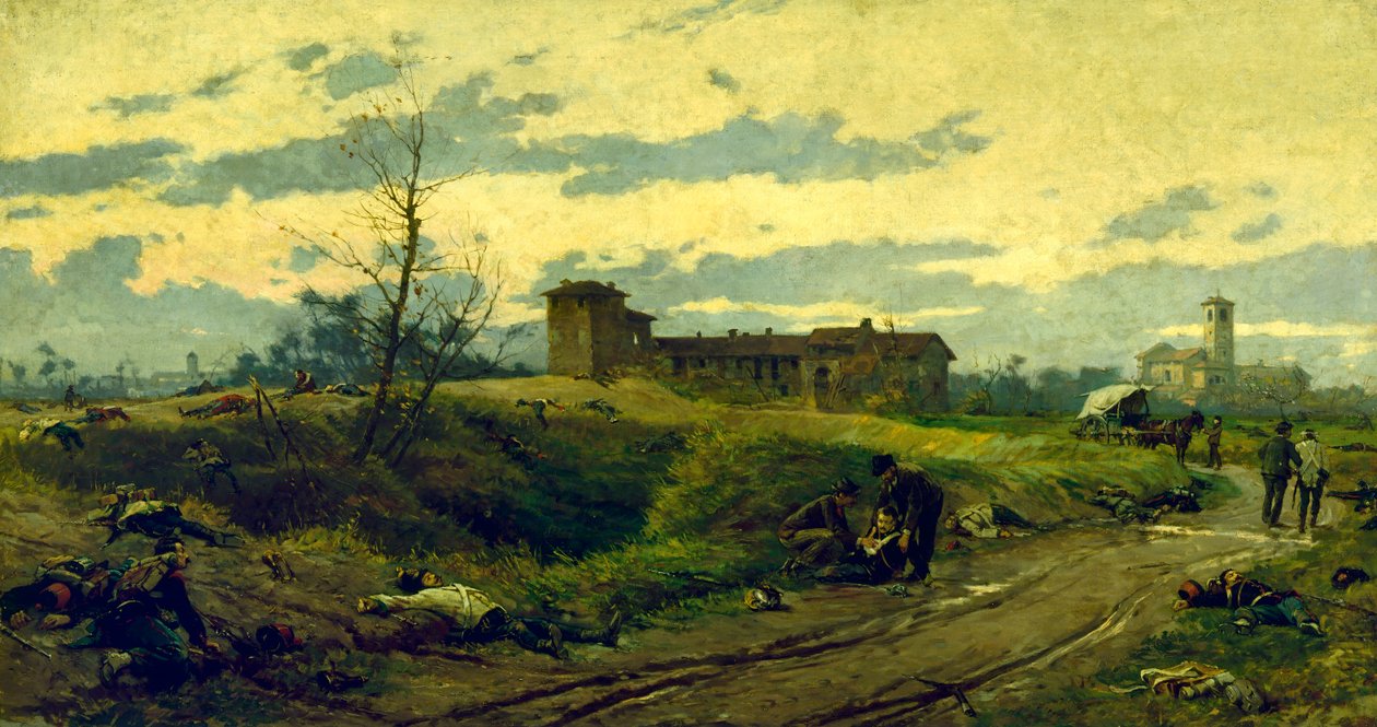Makten ble brutt av Achilles Beltrame (1871-1945) av Achille Beltrame