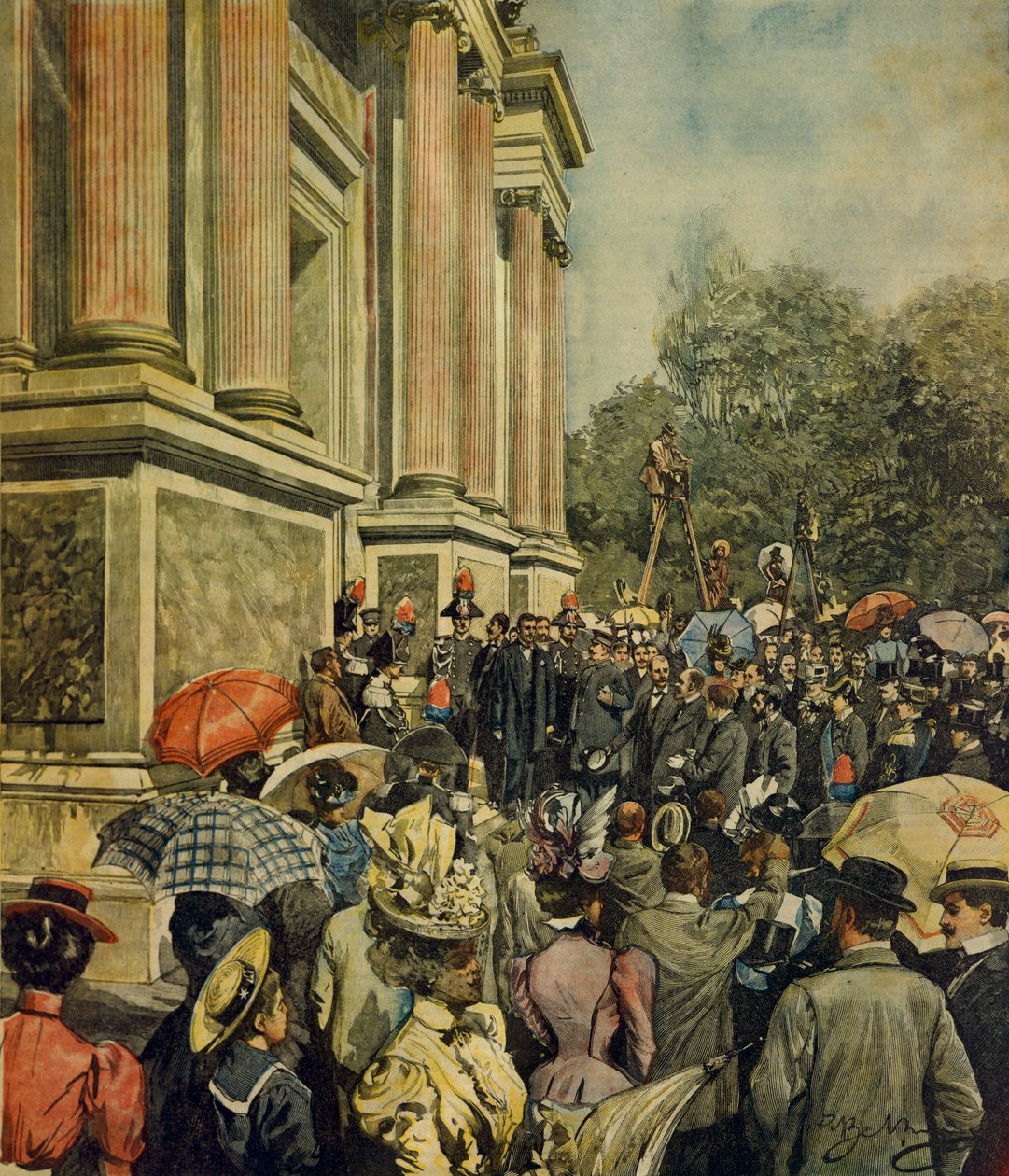 Innvielse av den første internasjonale kunstutstillingen i Venezia, av Achille Beltrame (1871-1945), fra La Domenica del Corriere, 30. april 1899 av Achille Beltrame