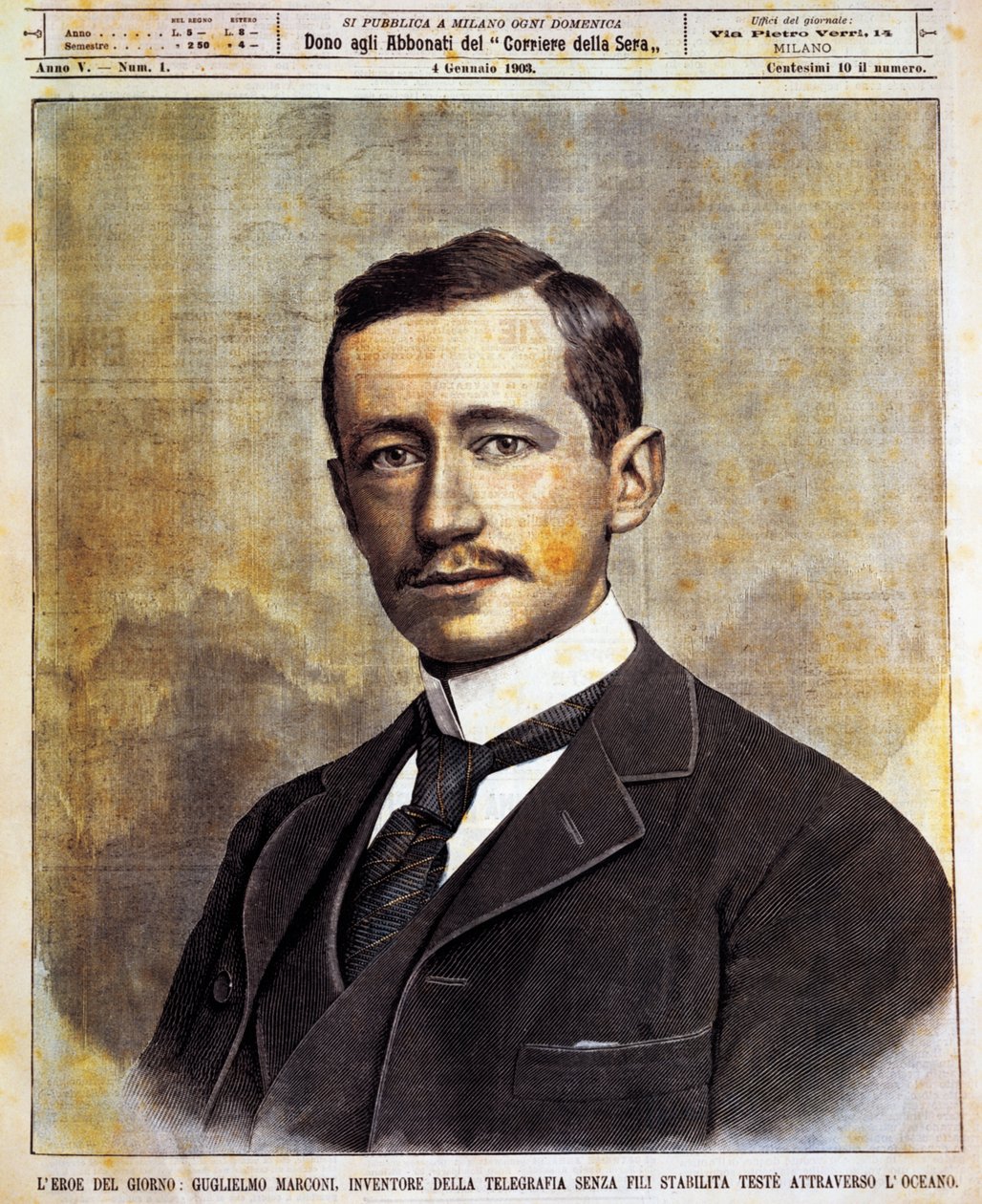 Portrett av Guglielmo Giovanni Maria Marconi (Bologna av Achille Beltrame