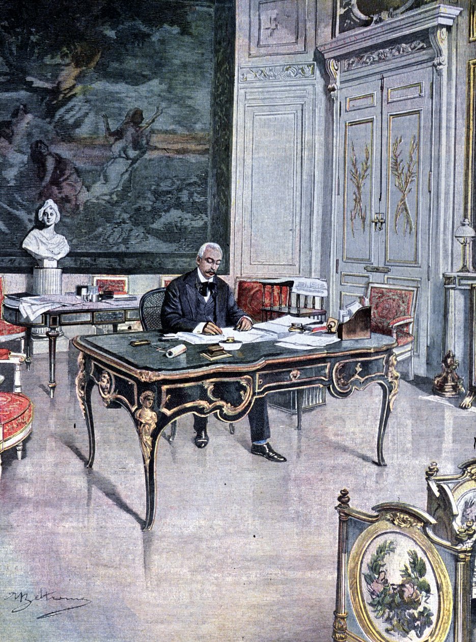 President for den franske republikken Félix Faure i 1899 Illustrasjon av Achille Beltrame av Achille Beltrame
