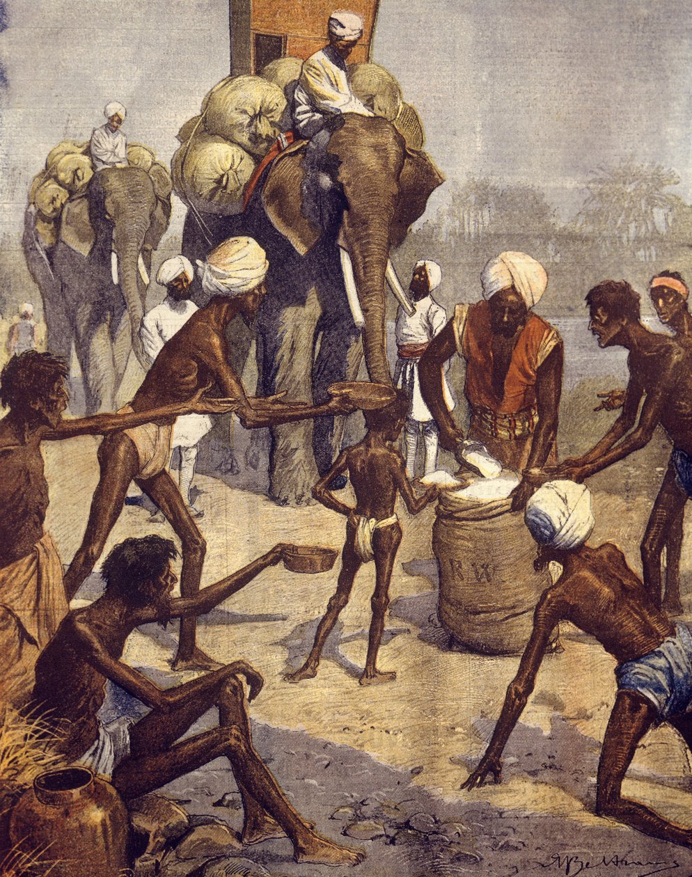Sultens redsler i India, 11. mars av Achille Beltrame
